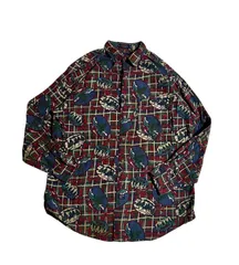90s//vintage//The Arrow Company//ポップアートフランネルシャツ