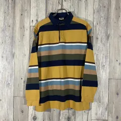 OLD haggar ハガー ラガーシャツ 長袖 ボーダー ポロシャツ L