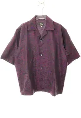 【超人気デザイン】ニードルス パピヨン柄 カバナシャツ パープル NEEDLES(ニードルズ) 22SS Papillon Emb. S/S shirt パピヨン