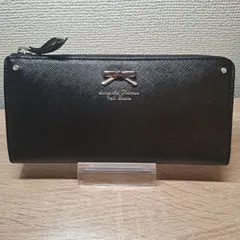 サマンサタバサプチチョイス　長財布　シルバーリボン　L字ファスナー　ブラック　黒　ホワイト　白　シルバー金具