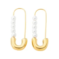 【ゴールド × ピアス】[Cream dot. クリームドット公式] ピアス レディース ステンレス製 金属アレルギー つけっぱなし サージカルステンレス キャッチレス フープ 安 ピン 5粒 パール 小粒 大人