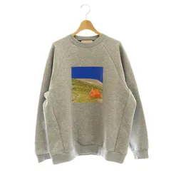 PLAN C 2021AW 風景画プリント グレー スウェット