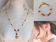 ガーネット3点セットネックレス×ブレスレット×ピアス【嬉しいプレゼント付き】