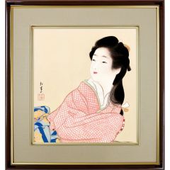 【最終値下げ】上村松園「娘深雪」リトグラフ 証明シール有 日輝版画工房 掛軸 上村松園「娘深雪」シルクスクリーン :: 絵画買取・販売 - シバヤマ