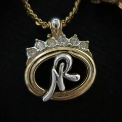 【NINA RICCI】ニナリッチ ネックレス NRロゴ 王冠モチーフ ラインストーン ヴィンテージ　0923004