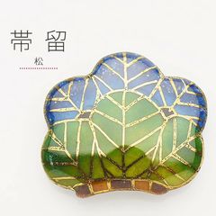 帯留め 人間国宝【富本憲吉】陶芸 色絵五弁花模様 色絵磁器 文化勲章