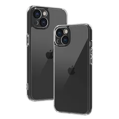 iPhone 15 ケース iphone ケース iPhone15 ケース スマホカバー 耐衝撃 指紋防止 滑り止め マット半透明 黄ばみなし レンズ保護 米軍MIL規格アイフォン15 用カバー インチ PinLiSheng (クリア, iPhone 1