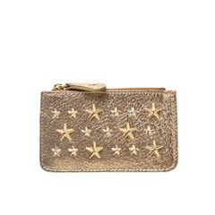 美品 Jimmy Choo スタースタッズ コインケース キーリング付 ピンク 