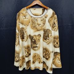 LEONARD レオナール アニマル柄 レオパード ウールシルクトップス M