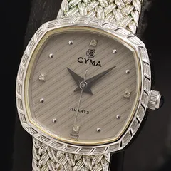 【稼働/良品】CYMA L616 クオーツ 石付 ゴールド レディース CYMA L616 クオーツ 石付 ゴールド レディース 4Pダイヤ シーマ