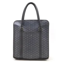 GOYARD ゴヤール ブルゴーニュ トートバッグ ビジネスバッグ ブリーフケース 書類カバン ヘリンボーン柄 PVC レザー グレー ホワイトのサムネイル