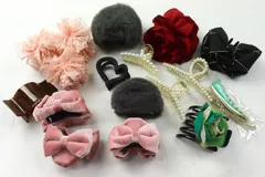 バレッタ・ヘアクリップ 17点セット 未使用有 パールモチーフなど ヘアアクセサリー まとめて 大量 レディース accessory 【中古】