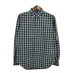 RALPH LAUREN ラルフローレン ボタンダウン 長袖シャツ タータンチェック グリーン (メンズ M) 中古 古着 S0997