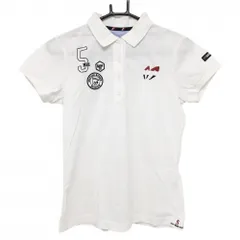 マスターバニー 半袖ポロシャツ 白 ロゴ刺しゅう 襟・前立て・サイド汚れ レディース 1(M) ゴルフウェア MASTER BUNNY EDITION