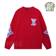 【今日WTO】LOUIS VUITTON 海毛提花 クルーネック ウール セーター-NG84