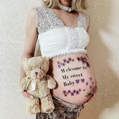 【アウトレット】マタニティフォト マタニティフォトシール マタニティシール お腹 ベリーペイント セルフ かわいい おしゃれ プレゼント ハート マーク 写真 シンプル メモリアル 成長記録 フォトブック用 妊婦さん向け おしゃれ 可愛い 送料無料 E