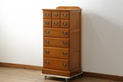 ★事前問合せ必須★ 横浜クラシック家具 ダニエル daniel アーリーアメリカン 中古 美品 チェスト 小抽斗タンス 引き出し 洋服タンス ハイチェスト リペア+発送まで3週間前後 R-073794