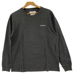 INHERIT インヘリット バックデザイン 長袖Ｔシャツ sizeM/チャコールグレー