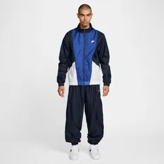 ナイキ ウィンドブレーカー メンズ 上下 NIKE クラブ ウーヴン トラックスーツ スポーツウェア ジャケット ロングパンツ セットアップ トレーニンスーツ 男性 上下組 ウインドブレイカー フルジップ アウター 長ズボン ネイビー 青/HJ1986-451