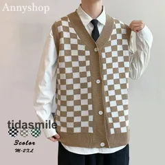 ニットベスト ニットカーディガン メンズ ベスト 前開き ノースリーブ トップス 千鳥格子柄 セーター カジュアル おしゃれ 通学 通勤 秋物 冬物 新作