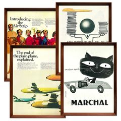 4点セット 1960年代 ヴィンテージ 雑誌 広告 額付 ポスター