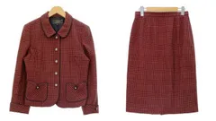 レリアン ウール 千鳥格子 チェック柄 スーツ セットアップ スカート ジャケット フォーマル 入学式 卒業式 Leilian 上下 IL13625■