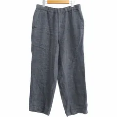 ヘルス HEALTH linen easy pants #3 リネン100％ イージーパンツ スラックス ワイドテーパード グレー系 Ｍ