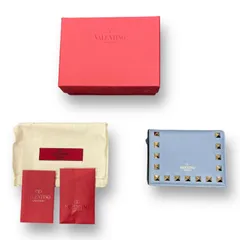 定価56100円 新品 VALENTINO GARAVANI VW2P0P39BOL ロックスタッズ カーフスキン コンパクトウォレット 財布 ヴァレンティノのサムネイル