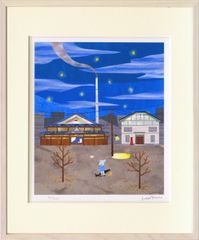 美品 成瀬政博「ふいっと」ピエゾグラフ 直筆サイン入 週刊新潮表紙絵
