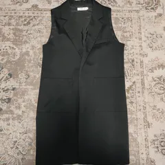 Ailingsd　ノースリーブ　ロングジレ　ベスト　Мサイズ　ブラック　BLACK　レディース