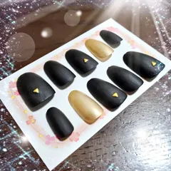 Ｎｏ．４  ネイルチップ シンプルブラック