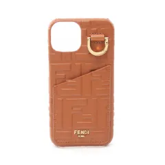 フェンディ FENDI 携帯・スマホアクセサリー FFエンボス iPhone14 ブラウン レザー FFエンボスiPhone14ケース レディース Used Aのサムネイル