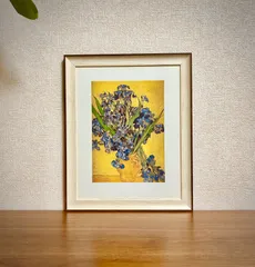 新品☆額縁付アートポスター☆フィンセント・ファン・ゴッホ☆Vincent van Gogh☆Irises in Vase☆98