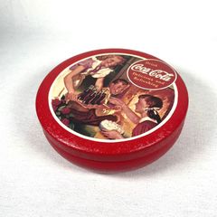 90s Coca Cola Round Tin　コカコーラ　ブリキ缶　90年代　アンティーク　ヴィンテージ　アメトイ