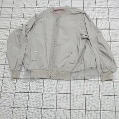 ◇ ⊇ MAGGY マギー ドロスト調整 長袖 ナイロンMA-1丈シアードロストブルゾン サイズM グレージュ系 レディース E 【1508260030441】