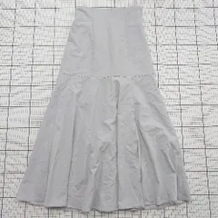 ◇ Θ ナイスクラップ シンプル系 ロング丈 フレア スカート サイズM グレー系 レディース E  【1508250001772】