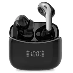 ☆ ブラック ☆ フルワイヤレスイヤホン　長時間のリスニングに最適　タッチ操作 ワイヤレスイヤホン ノイズキャンセリング ワイヤレス イヤホン イヤホンマイク ヘッドセット bluetoothイヤホン ワイヤレスイヤフォン ブルートゥース 通話 ハンズフリー