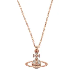 新品同様 ヴィヴィアンウエストウッド MAYFAIR BAS RELIEF オーブ 真鍮 ラインストーン ピンクゴールド ネックレス ペンダント 1685 Vivienne Westwood