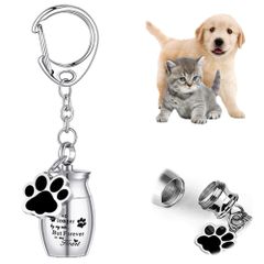 新品 ミニ骨壷 遺骨入れ 納骨容器 犬 猫 ステンレス製 メモリアルキーチェーン 密封性 防湿 防水 分骨用 遺灰 収納 小鳥 小動物 適用 銀色 1pcs