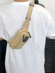 バッグ メンズ ウエストバッグ シンプル&多機能ミニスポーツスタイルチェストバッグ キャンバス ウエストポーチ ボディバッグ ワンショルダー ジム 自転車 通学 オフィス 軽量ポリエステル大容量マルチユース バケー