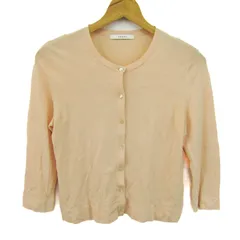 アナイ カーディガン トップス 長袖 クルーネック レディース 38サイズ ベージュ ANAYI 【中古】