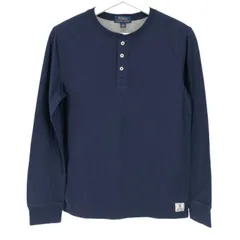 ポロ ラルフローレン POLO RALPH LAUREN  ヘンリーネック 長袖Tシャツ ロンT カットソー 男の子 Lサイズ 160相当 ネイビー【中古】【新品同様】【美品】