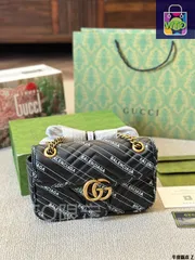 【本日限定特価】GUCCI マーモント シングルショルダーバッグ レザーバージョン 26cm 高級感あるデザイン[本日特価|新品未使用品]-WT0輸入-YY49