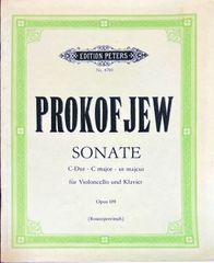 プロコフィエフ チェロ・ソナタ ハ長調 Op.119 (チェロ+ピアノ)輸入楽譜 Prokofiev Sonate C-Dur 洋書