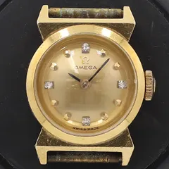 デッドストック級 稼働 良品 オメガ 18K/750/YG 4P付 ゴールド文字盤