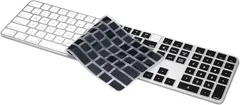 ProElife 超薄型シリコンキーボードカバースキン Apple Magicキーボード用 タッチIDとテンキーモデル-A2520 (2022 Mac Studio & 2021 iMac 24インチ M1チップ用) USエンタープロテクタ