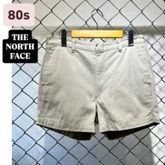 80s THE NORTH FACE ショートチノパンツ　チノパンツ　80年代　90年代　茶タグ　ノースフェイス　メンズ　レディース　ユニセックス　古着　ヴィンテージ　ショーツ　アウトドア　ファッション　人気ブランド　ベージュ
