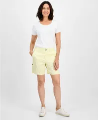 【送料無料】 スタイルアンドコー レディース ハーフパンツ・ショーツ ボトムス Women's Comfort-Waist Cargo Shorts Regular & Petite Created for Macy's Buttercup