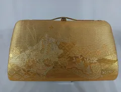 和装バッグ　クラッチバッグ　ゴールド　和柄　着物　チェーン付　結婚式