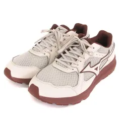 ミズノ MIZUNO 美品 WAVE フリーライド スニーカー ウォーキングシューズ US9 27cm 茶 ブラウン ベージュ ■GY99